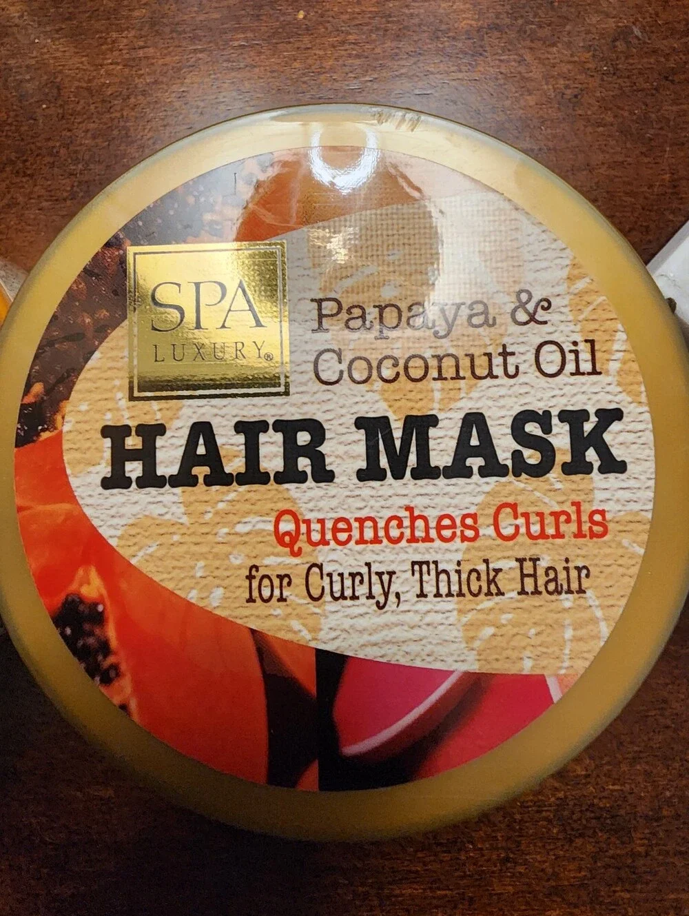 (2)Papaya & Coconut Oil Hair Mask for Curly, Thick Hair - Yellow